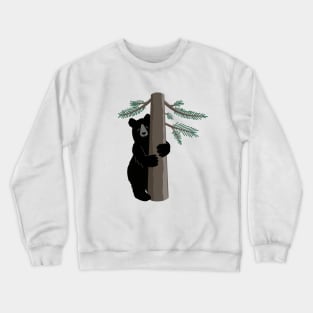 Tree Hugger Black Bear Animal Conservation Environmental Crewneck Sweatshirt
